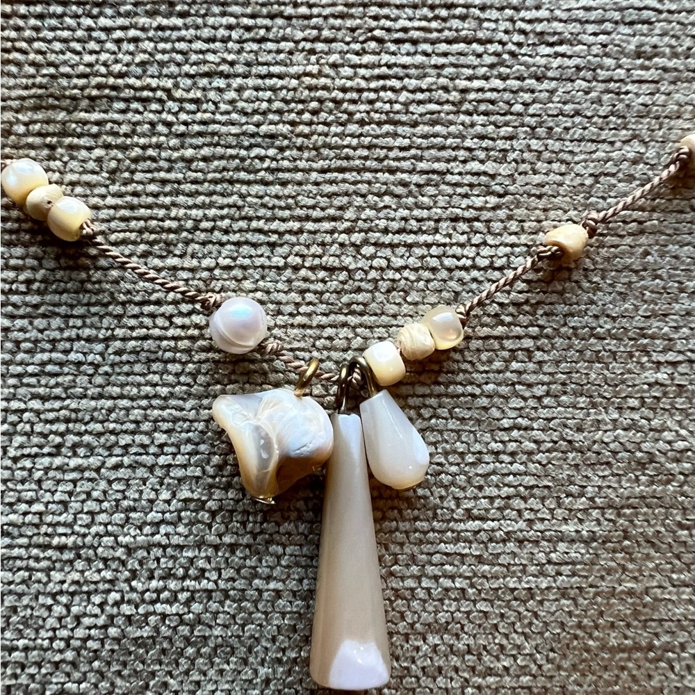 Noonday Collection Gold Plated and Natural Stone String Necklace Set - Picture 6 of 14